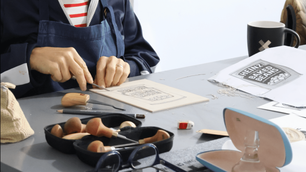 Printmaking workshop in progress at ctca