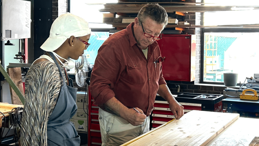 Woodworking workshop at cape town creative academy