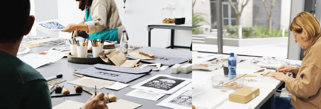 Printmaking workshop at the cape town creative academy
